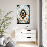 Ikat Light II Matte Canvas, Black Frame