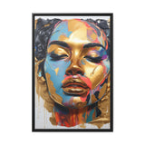 Gorgeous Graffiti Allure Matte Canvas, Black Frame