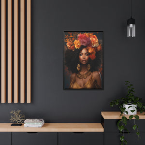 Nubian Matte Canvas, Black Frame