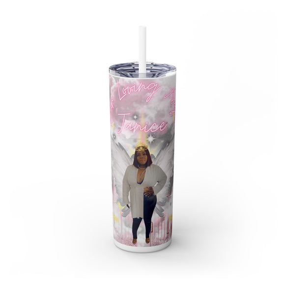 Skinny Tumbler with Straw, 20oz