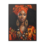 Nubian II Matte Canvas, Black Frame