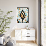 Ikat Light II Matte Canvas, Black Frame