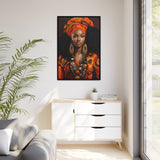 Nubian II Matte Canvas, Black Frame