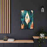 Dark Ikat Matte Canvas, Black Frame