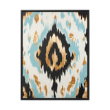 Ikat Light II Matte Canvas, Black Frame