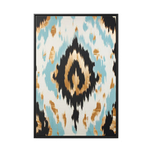 Ikat Light II Matte Canvas, Black Frame