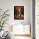 Nubian II Matte Canvas, Black Frame